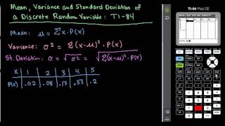 Computing the Mean Variance and Standard Deviation of a Discrete Probability Distribution Example 2 [upl. by Dalston731]