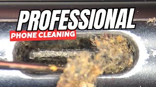 Professional Phone Cleaning Under the Microscope Deep cleaning phones [upl. by Turino]