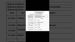 10th Half yearly exam time table 2024 halfyearlyexamtimetable2024 [upl. by Anilec]