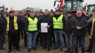 Ogólnopolski protest rolników w Ostrowi Mazowieckiej 09022024 [upl. by Atiniv354]