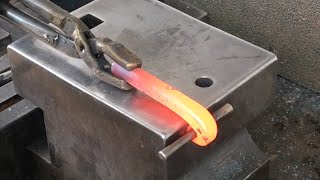 Forging Small Scroll Ends  GS Tongs [upl. by Amaryl]