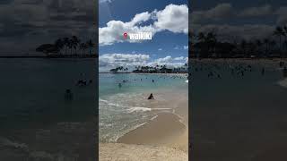 Waikiki beach Hawaii oahuhawaii waikiki waikikibeach travelreels hawaii honolulu oahulife [upl. by Jerrol]