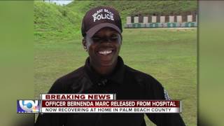 Delray Beach Police Officer Bernenda Marc released from hospital [upl. by Baniez]