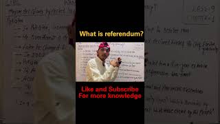 what is referendum shorts cbse education ncert [upl. by Ianteen449]