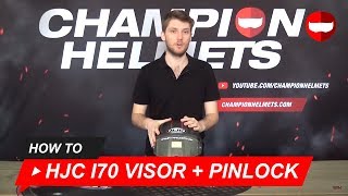 How to Change the Visor and Insert a Pinlock for the HJC i70  ChampionHelmetscom [upl. by Earissed]