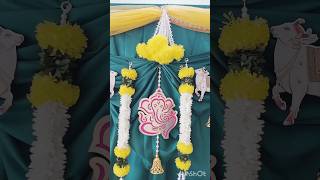 backdrop decoration puja flowerdecoration easybestlatesttrending youtubeshortshousewarming [upl. by Sidnak]