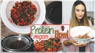 Gesundes Mittagessen zum Mitnehmen  Protein Bowl  vegan  Eiweiß Salat  TOP Fitness Rezept [upl. by Oznerol757]