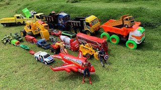 🚑🚑Mobil Truk Tronton Panjang Triball Bongkar Mobil Mobilan Truk Pemadam Crane Dump Truck Truk Molen [upl. by Dinny286]