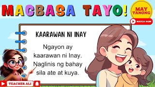 MAGBASA TAYO TAGALOG READING COMPREHENSION PAGSASANAY SA PAGBASA NG MAIKLING KWENTO [upl. by Etteval]