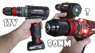 Parkside Performance 12V 80Nm Drill with Color Display and WTF Lights parksideperformance [upl. by Ahsropal302]