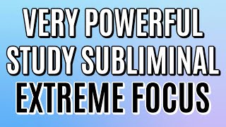 Study Subliminal  Improve Concentration Focus and Memory [upl. by Irdua]