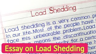 Essay on loadshedding  load shedding paragraph  Load shedding essay in english [upl. by Alomeda712]