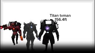 Skibidi toilet size comparison 6874 [upl. by Legge]