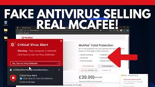 Fake Antivirus being used to sell real McAfee [upl. by Airamanna]