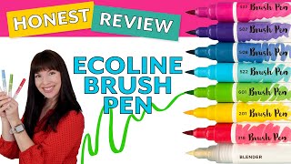 Honest Review of the Ecoline Watercolor Brush Pens Whats That Pen [upl. by Heins89]