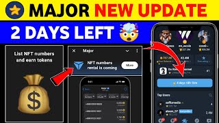 Major NFT Numbers Rental is coming  Major airdrop listing date  Major new update today  Major NFT [upl. by Sirrep]