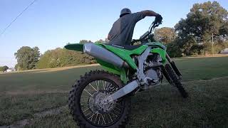 Still Learning Wheelies after 3hrs on 2023 kx450f [upl. by Maharba]