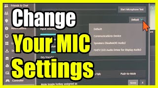 How to Change your VOICE amp MIC Settings in STEAM PC Settings Tutorial [upl. by Evilc]