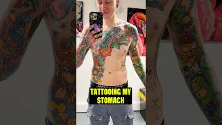 TATTOOING MY STOMACH  Tattoo Tattoos TattooArt [upl. by Ahseiym448]