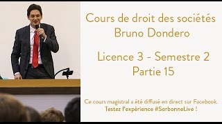 REPLAY Cours de droit des sociétés  Semestre 2  Partie 15 [upl. by Lucina862]