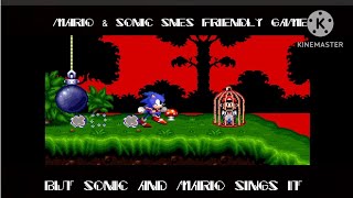 quotMARIO AND SONIC SNES FRIENDLY GAMEquot MSGAR9 But Sonic Mario and Carl Johnson sings it [upl. by Kingsbury665]