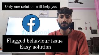 facebook Flagged behaviour issue easy solution 😲 [upl. by Ettelimay]