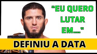 ISLAM MAKHACHEV DEFINIU DATA DE POSSÃVEL RETORNO AO UFC [upl. by Nanete]