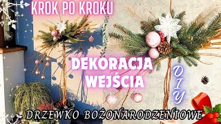 NIETUZINKOWA ŚWIĄTECZNA DEKORACJA WEJŚCIA  GANKU DIY🎄 [upl. by Yezdnil]