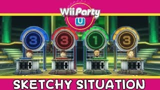 Wii Party U  Sketchy Situation  Party Mode [upl. by Ettenoj884]