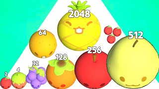 Fruitio  Watermelon Run 3D ASMR Gameplay Fruits Evolution Level Up Suika Balls 2048 [upl. by Haleehs]