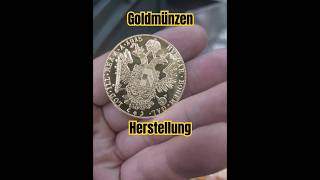 So werden echte Goldmünzen hergestellt gold goldsuche goldwaschen [upl. by Higbee]