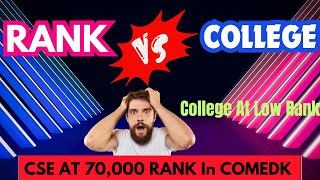 COMEDK Rank Vs College 2024🔥 Expected Cut Off  Top College in Bangalore comedk2024 counselling [upl. by Loralee]