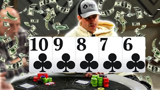 STRAIGHT FLUSH QUADS Team Poker Showdown [upl. by Keligot]