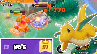 DRAGONITE OP High Crit Build  Pokemon UNITE [upl. by Noma]