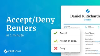 Accept and Deny Renters Directly on RentSpree After Screening [upl. by God]