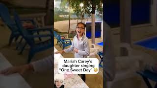 MARIAH CAREY DAUGHTER SINGING ONE SWEET DAY shorts [upl. by Esertak]