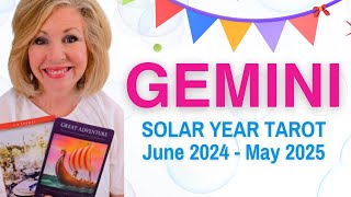 GEMINI BIRTHDAY TAROT  A Year Of Joy Bliss amp Happiness  JUNE 2024  MAY 2025 [upl. by Abbot778]