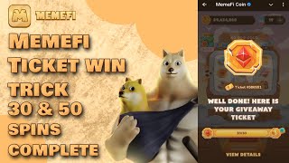 Memefi ticket win  memefi spin increase  memefi ticket win trick  memefi lucky draw  memefi spin [upl. by Aihsened451]