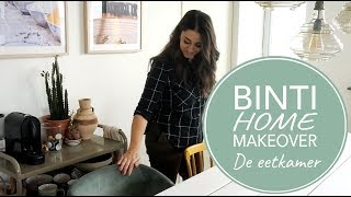 EETKAMER STYLING amp EETTAFEL WIT VERVEN  MAKE OVER VLOG [upl. by Esinal723]