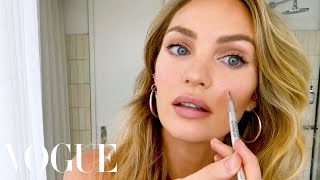 Candice Swanepoels 10Minute Guide to quotFake Naturalquot Makeup and Faux Freckles  Beauty Secrets [upl. by Ehudd]