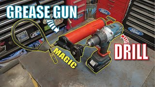 DRILL powered Grease Gun DIY [upl. by Ffej]