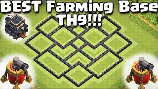 Clash of Clans NEW Air Sweeper BEST Townhall 9 TH9 Farming BASE New Update 2nd Air Sweeper [upl. by Lan]