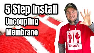 NEVER Schluter Ditra🚨 5 step uncoupling membrane Install GURU GFlex Vlog 007 [upl. by Enitsuga]