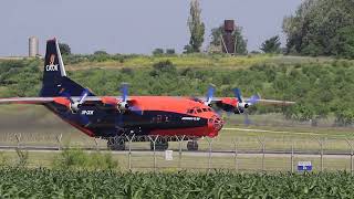 Antonov An12BP URCKM Departing from Chisinau International Airport RMO RW08 07062024 [upl. by Clougher]