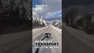 HIGHWAY 97 NORTH  WINTER CONDITIONS AT PINE PASS TODAY [upl. by Croft]