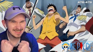 Luffy Uses Conquerors Haki At Marineford  One Piece Reaction Episode 478479 [upl. by Miof Mela802]