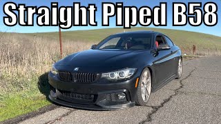 Tuned 440i Straight Pipe Exhaust Sound [upl. by Ricker]