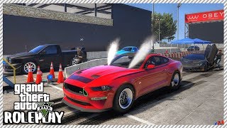 GTA 5 Roleplay  Monster Mustang Drag DESTROYS Bugatti Chiron  RedlineRP 213 [upl. by Siuqram]