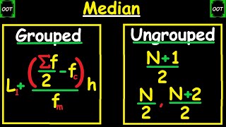 HOW TO FIND THE MEDIAN OF GROUPED AND UNGROUPED DATA  MEASURE OF CENTRAL TENDENCY [upl. by Assilaj]