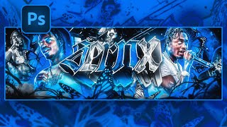 Lil Tjay Header Speedart  Rapper Header Speedart  FREE PSD AT 100 LIKES [upl. by Algar]